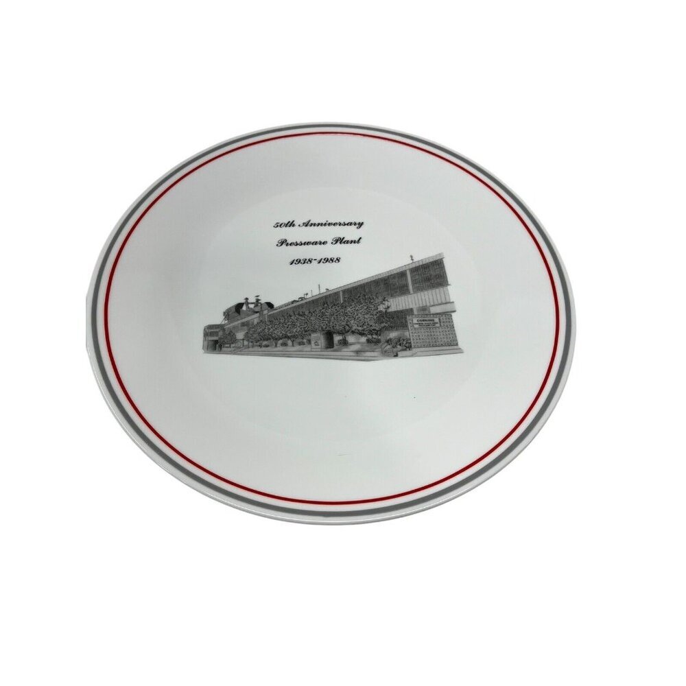 Corelle 50th Anniversary Pressware Plant Plate 10.25" Plate 1938-1988 Corning